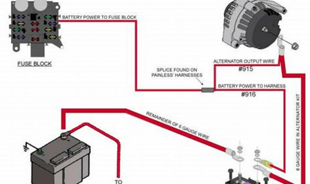 tractor alternator wiring diagram