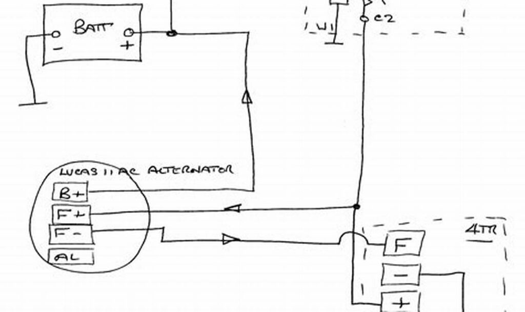 ford simple 3 wire alternator wiring diagram