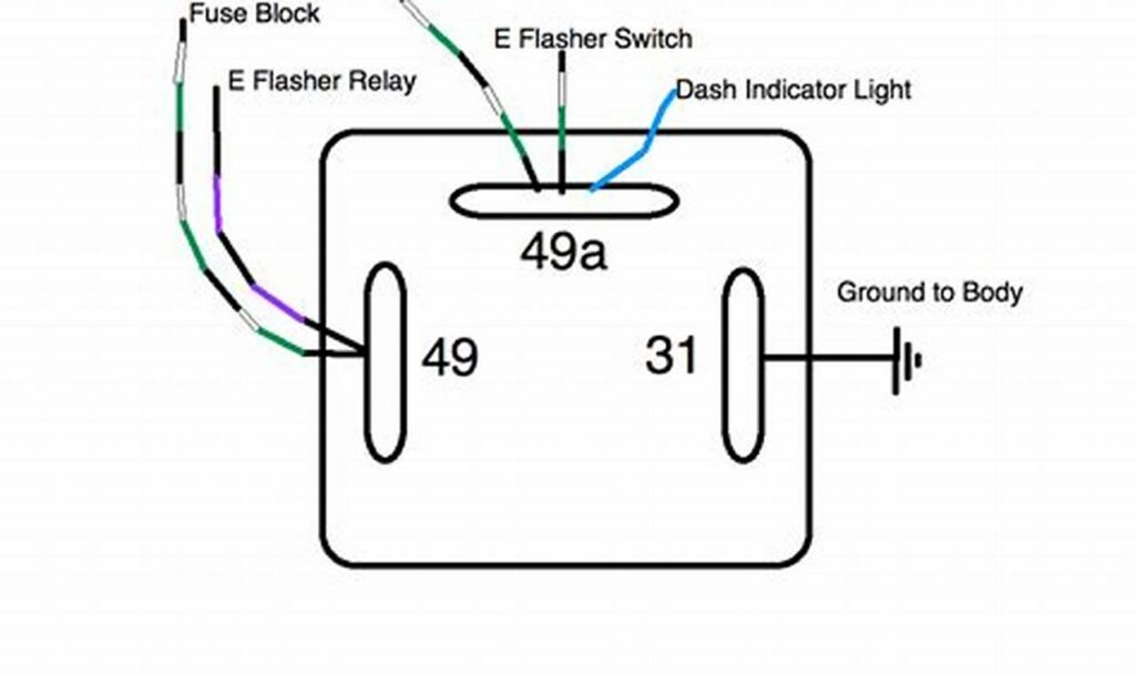 turn signal flasher 3 pin flasher relay wiring diagram
