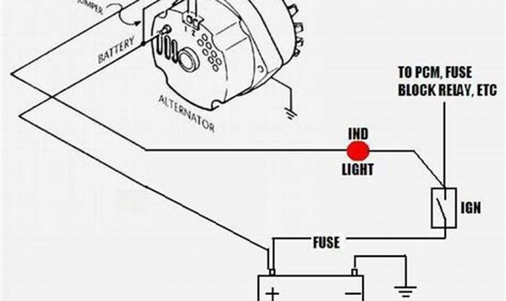 simple 2 wire alternator wiring diagram