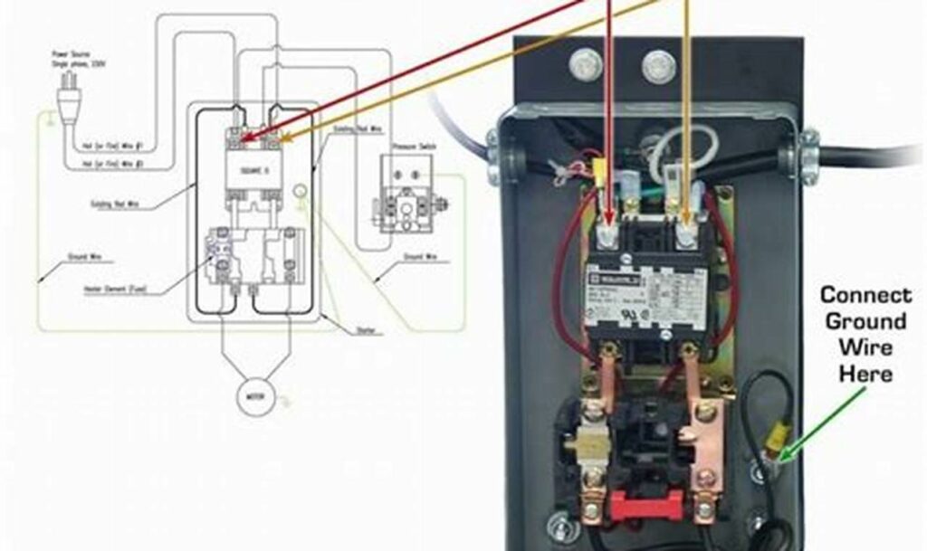 air compressor wiring diagram 230v 1 phase