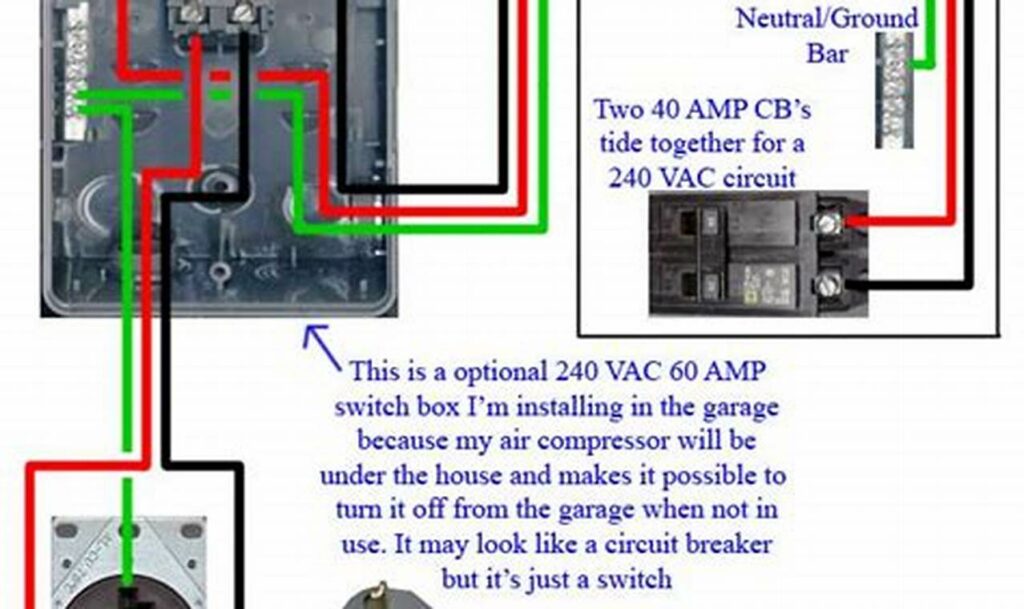 240 volt air compressor wiring diagram