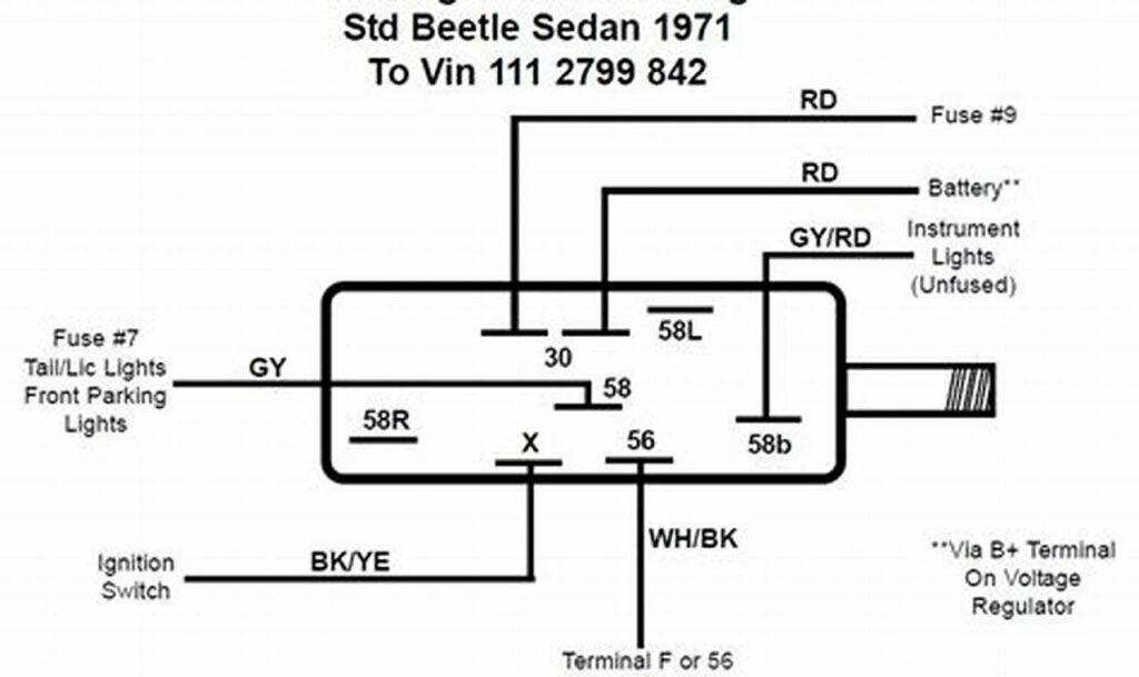 vw headlight switch wiring diagram