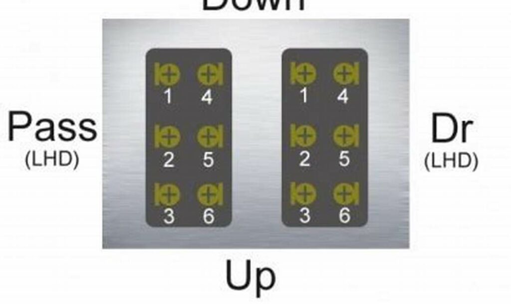 schematic 6 pin power window switch wiring diagram