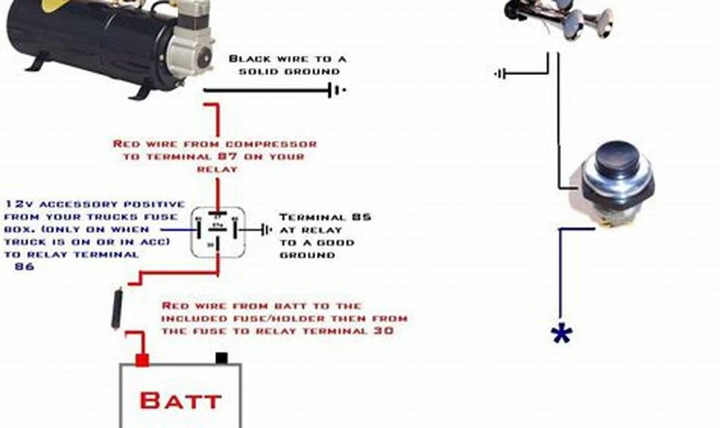 air horn train horn wiring diagram without relay