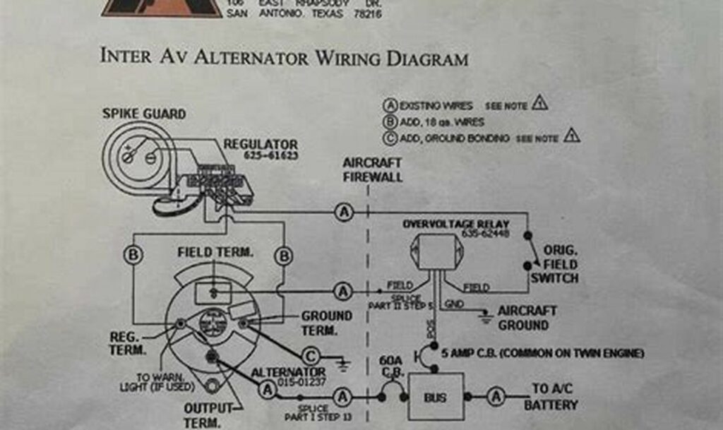 plane power alternator wiring diagram