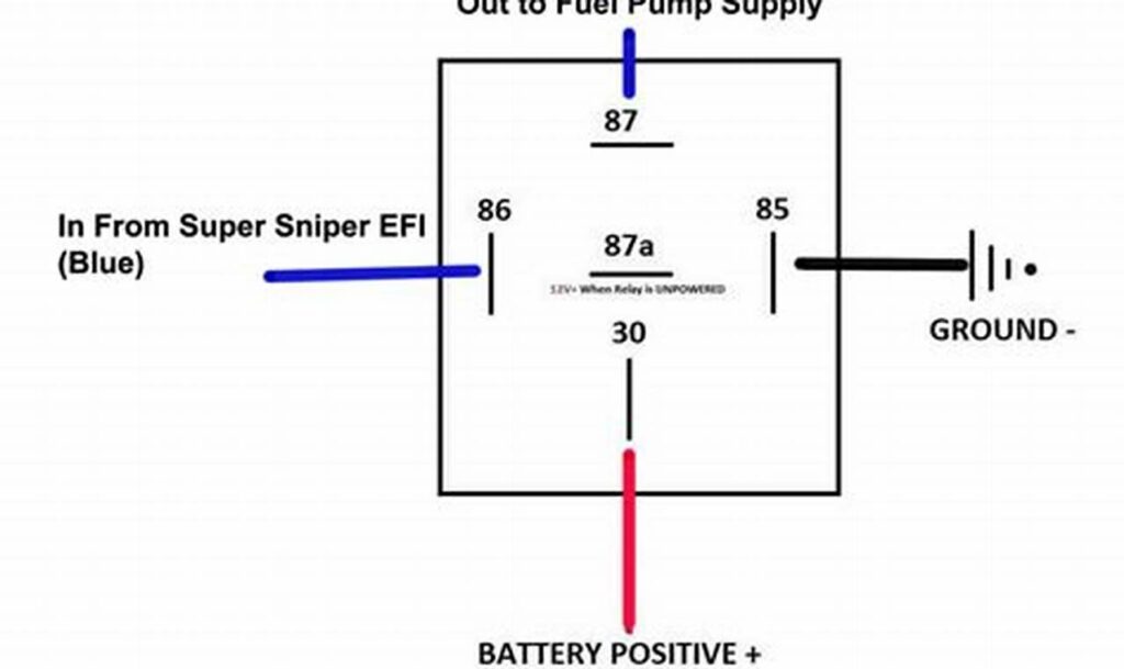 wiring diagram for fuel pump relay